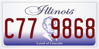 IL license plate C779868
