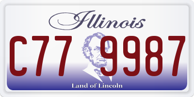 IL license plate C779987