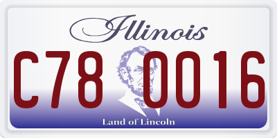 IL license plate C780016