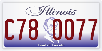 IL license plate C780077