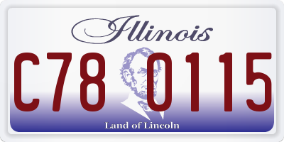 IL license plate C780115