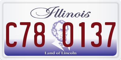 IL license plate C780137
