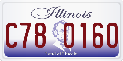 IL license plate C780160