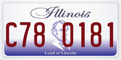 IL license plate C780181