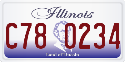 IL license plate C780234