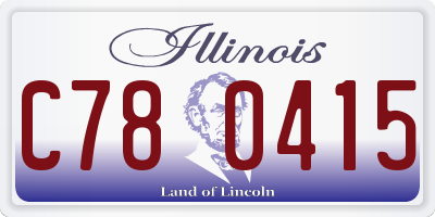 IL license plate C780415