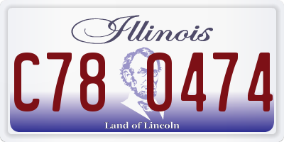 IL license plate C780474