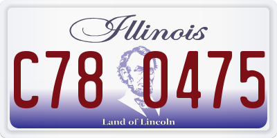 IL license plate C780475