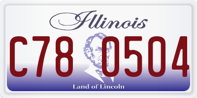 IL license plate C780504