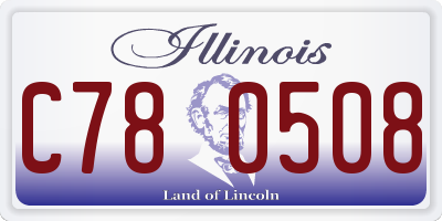 IL license plate C780508