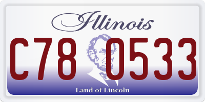 IL license plate C780533