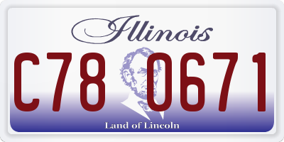 IL license plate C780671