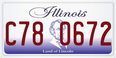 IL license plate C780672