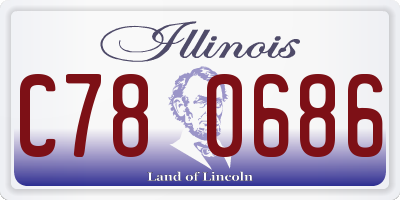 IL license plate C780686