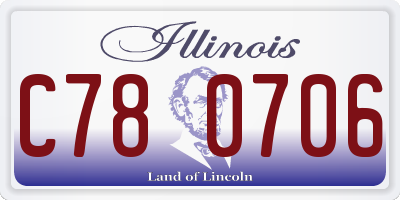 IL license plate C780706