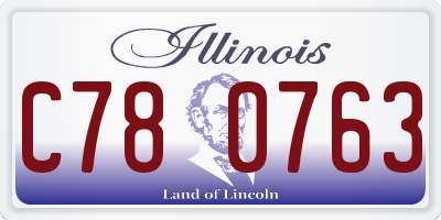 IL license plate C780763