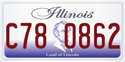 IL license plate C780862
