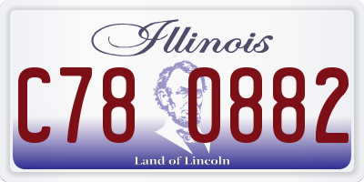 IL license plate C780882