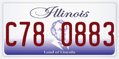 IL license plate C780883