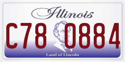 IL license plate C780884