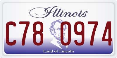 IL license plate C780974