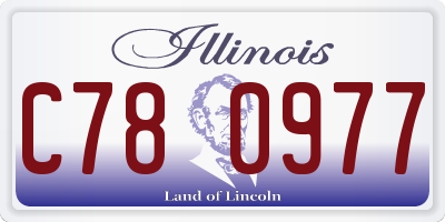 IL license plate C780977