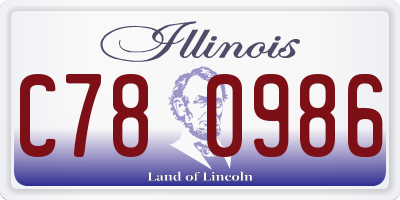 IL license plate C780986