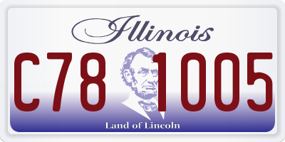 IL license plate C781005