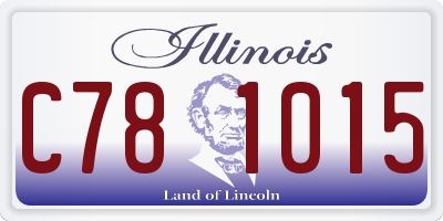 IL license plate C781015