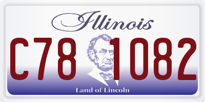 IL license plate C781082
