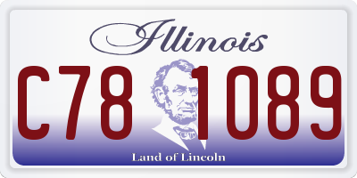 IL license plate C781089