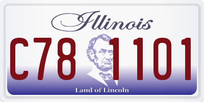 IL license plate C781101
