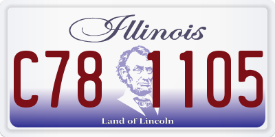 IL license plate C781105