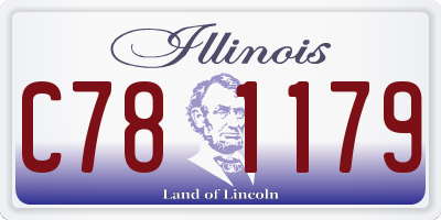 IL license plate C781179