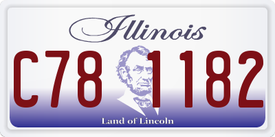 IL license plate C781182