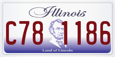 IL license plate C781186