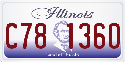 IL license plate C781360