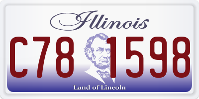 IL license plate C781598