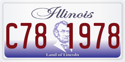 IL license plate C781978