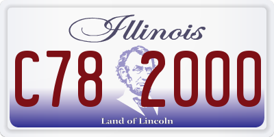 IL license plate C782000