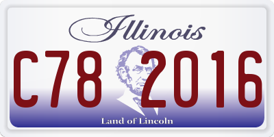 IL license plate C782016