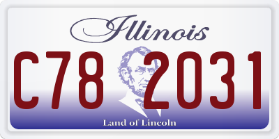 IL license plate C782031