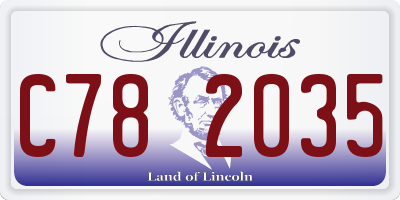 IL license plate C782035