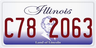 IL license plate C782063