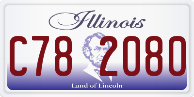 IL license plate C782080