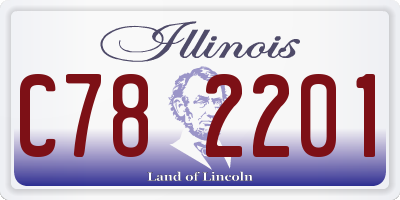 IL license plate C782201