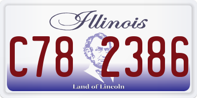 IL license plate C782386