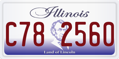 IL license plate C782560