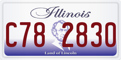IL license plate C782830