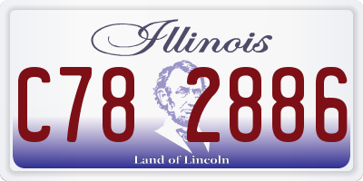 IL license plate C782886